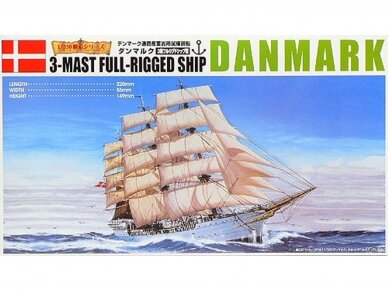 Aoshima - 3-Mast Full-Rigged Ship Danmark, 1/350, 04260