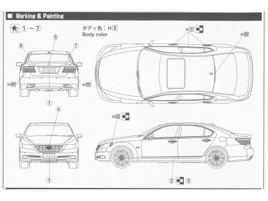 Fujimi - Lexus LS460L "Separate Back Seat Package", 1/24, 03801 6 Fujimi - Lexus LS460L "Separate Back Seat Package", 1/24, 03801 6