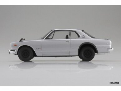 Aoshima - Snap Car KPGC10 Nissan Skyline HT 2000GT-R 1970 Silver, 1/24, 06589 3 Aoshima - Snap Car KPGC10 Nissan Skyline HT 2000GT-R 1970 Silver, 1/24, 06589 3