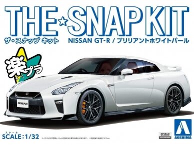 Aoshima - The Snap Kit Nissan GT-R Brilliant White Pearl, 1/32, 05639