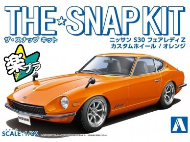Aoshima - The Snap Kit Nissan S30 Fairlady Z Custom Wheel / Orange, 1/32, 06476