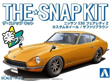 Aoshima - The Snap Kit Nissan S30 Fairlady Z Custom Wheel / Safari Brown, 1/32, 06477