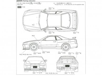 Aoshima - Nissan BNR34 Skyline GT-R V-Spec II '02, 1/24, 05858 6