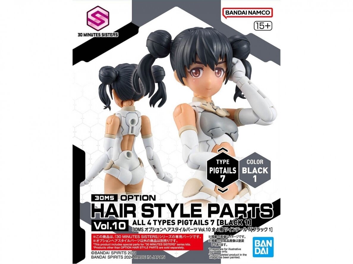Bandai - 30MS Option Hair Style Parts Vol.10 All 4 Types, 67139 12