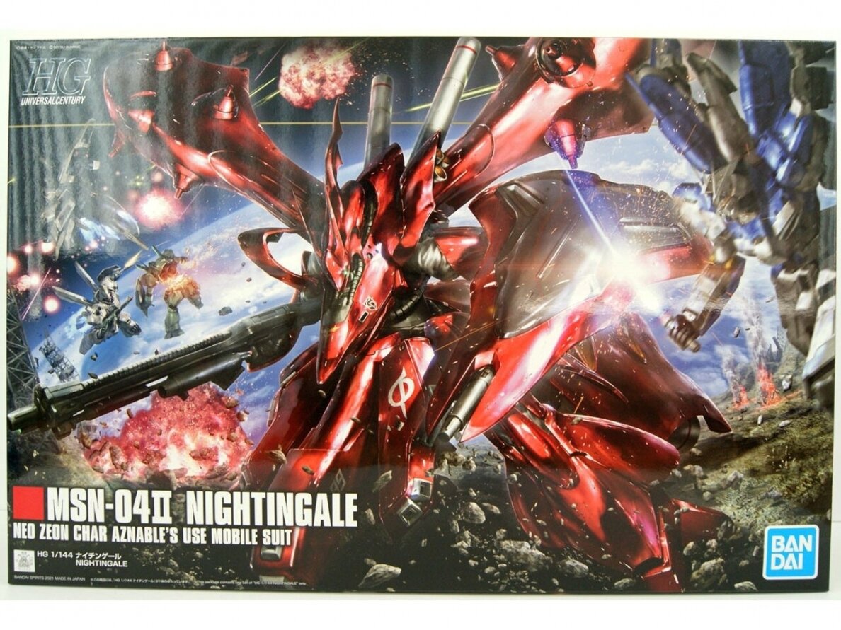 Bandai - HGUC MSN-04II Nightingale Neo Zeon Char Aznable's Use Mobile Suit, 1/144, 61787 Bandai - HGUC MSN-04II Nightingale Neo Zeon Char Aznable's Use Mobile Suit, 1/144, 61787
