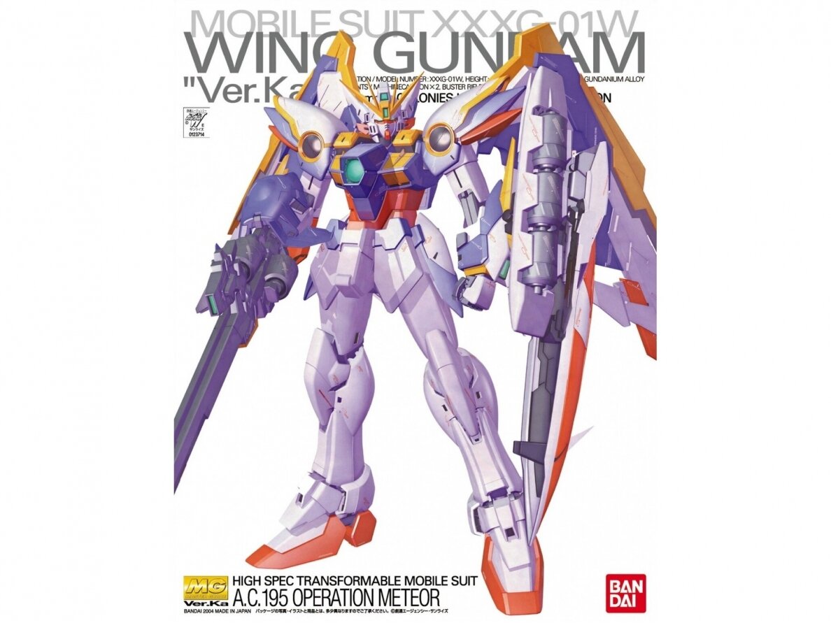 Bandai - MG XXXG-01W Wing Gundam Ver.Ka A.C.195 Operation Meteor, 1/100, 62839 Bandai - MG XXXG-01W Wing Gundam Ver.Ka A.C.195 Operation Meteor, 1/100, 62839