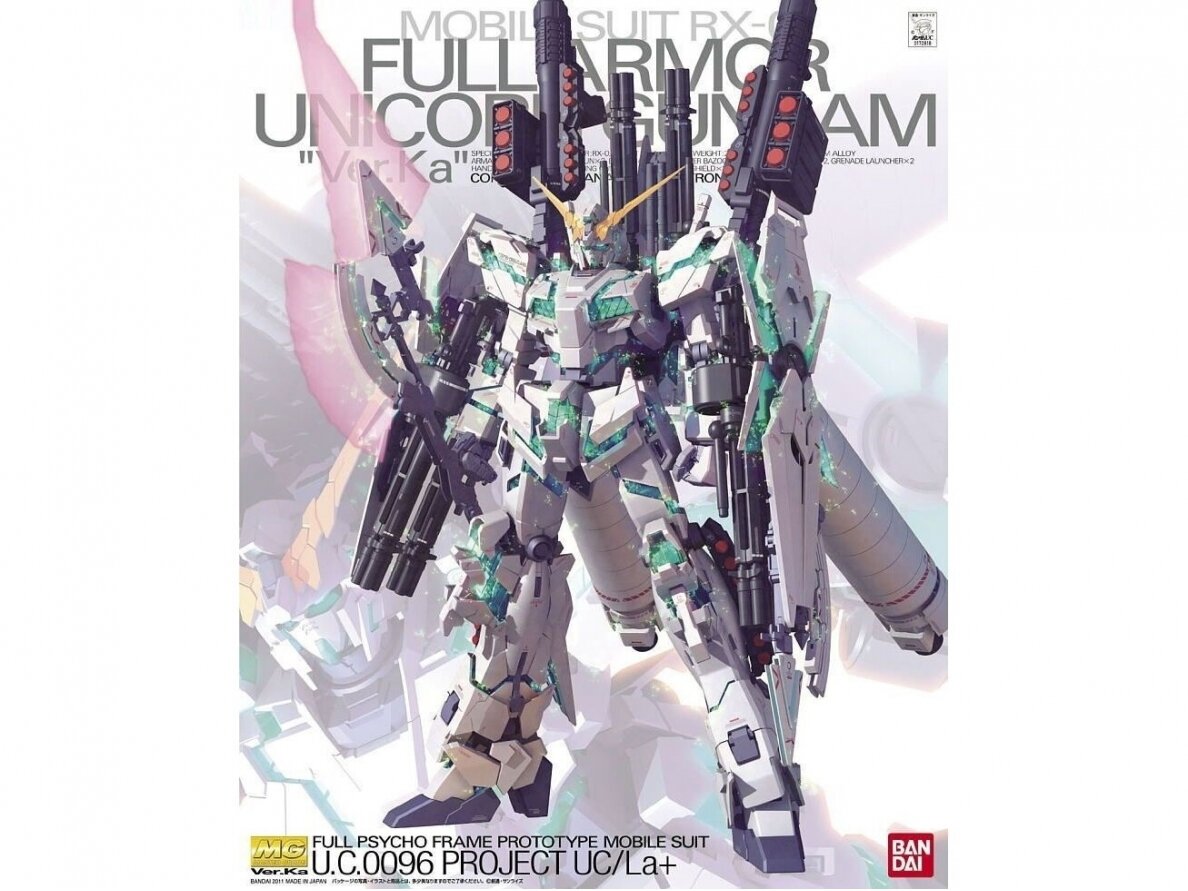 Bandai - MG RX-0 Full Armor Unicorn Gundam Ver.Ka, 1/100, 61589 Bandai - MG RX-0 Full Armor Unicorn Gundam Ver.Ka, 1/100, 61589