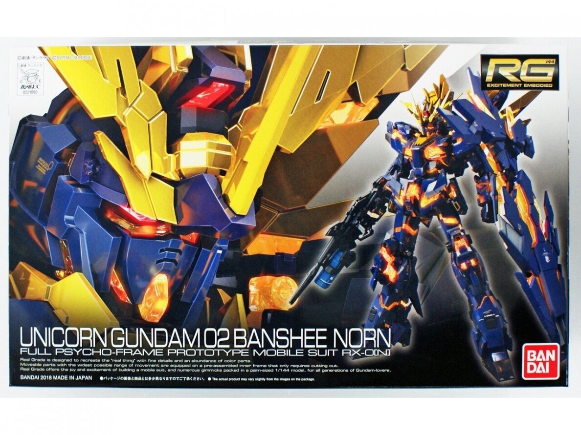Bandai - RG Unicorn Gundam 02 Banshee Norn, 1/144, 61621 Bandai - RG Unicorn Gundam 02 Banshee Norn, 1/144, 61621