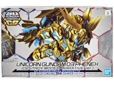 Bandai - SD Gundam Cross Silhouette Unicorn Gundam 03 Phenex (Destroy Mode) (Narrative Ver.), 55578