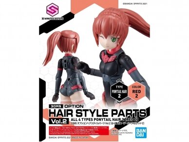 Bandai - 30MS Option Hair Style Parts Vol.2 All 4 Types, 61751 3