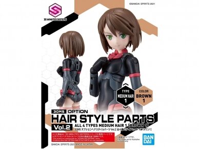 Bandai - 30MS Option Hair Style Parts Vol.2 All 4 Types, 61751 5