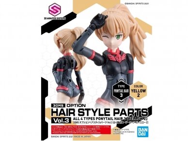 Bandai - 30MS Option Hair Style Parts Vol.3 All 4 Types, 62200 4