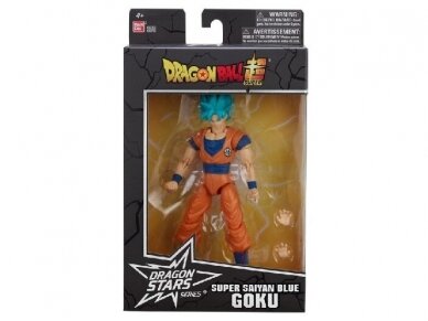 Bandai - DRAGON BALL DRAGON STARS SUPER SAIYAN BLUE GOKU V2, 36780