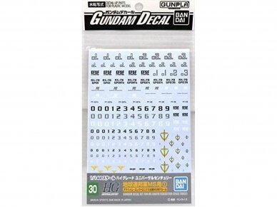 Bandai - Gundam Decal No.30 for HGUC 1/144 MS Earth Federation Space Force (1) (Anaheim MS), 57498