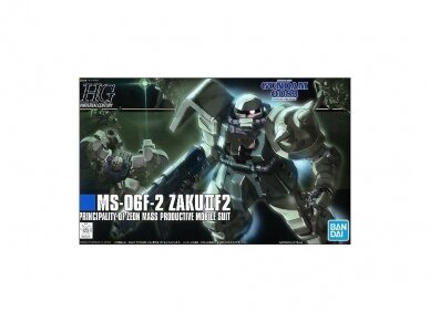 Bandai - HGUC MS-06F-2 Zaku II F2 Principality of Zeon Mass Productive Mobile Suit, 1/144, 57744