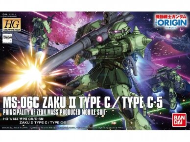 Bandai - HG The Origin MS-06C Zaku II Type C/ Type C-5, 1/144, 57738