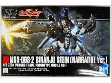 Bandai - HGUC Gundam NT MSN-06S-2 Sinanju Stein (Narrative Ver.) Neo Zeon Psycho-Frame Prototype Mobile Suit, 1/144, 55348