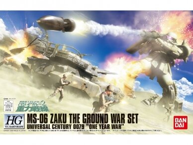 Bandai - HGUC Hard Graph MS-06 Zaku The Ground War Set, 1/144, 62835