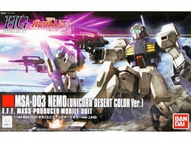 Bandai - HGUC Gundam Unicorn MSA-003 Nemo (Unicorn Desert Color Ver.) E.F.F. Mass-Produced Mobile Suit, 1/144, 60958