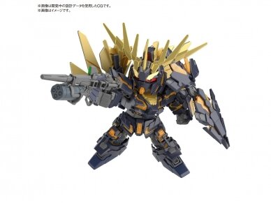 Bandai - SD Gundam Cross Silhouette Unicorn Gundam 02 Banshee (Destroy Mode) & Banshee Norn Parts Set, 62159 11
