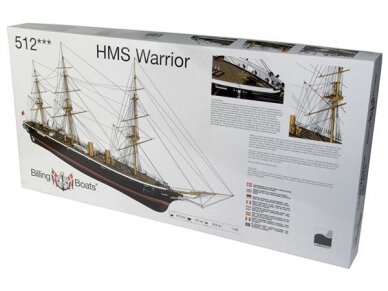Billing Boats - HMS Warrior - Medinis korpusas, 1/100, BB512