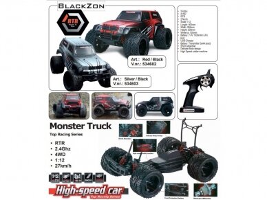 Blackzon - Monster Truck, 1/12, 534600 1