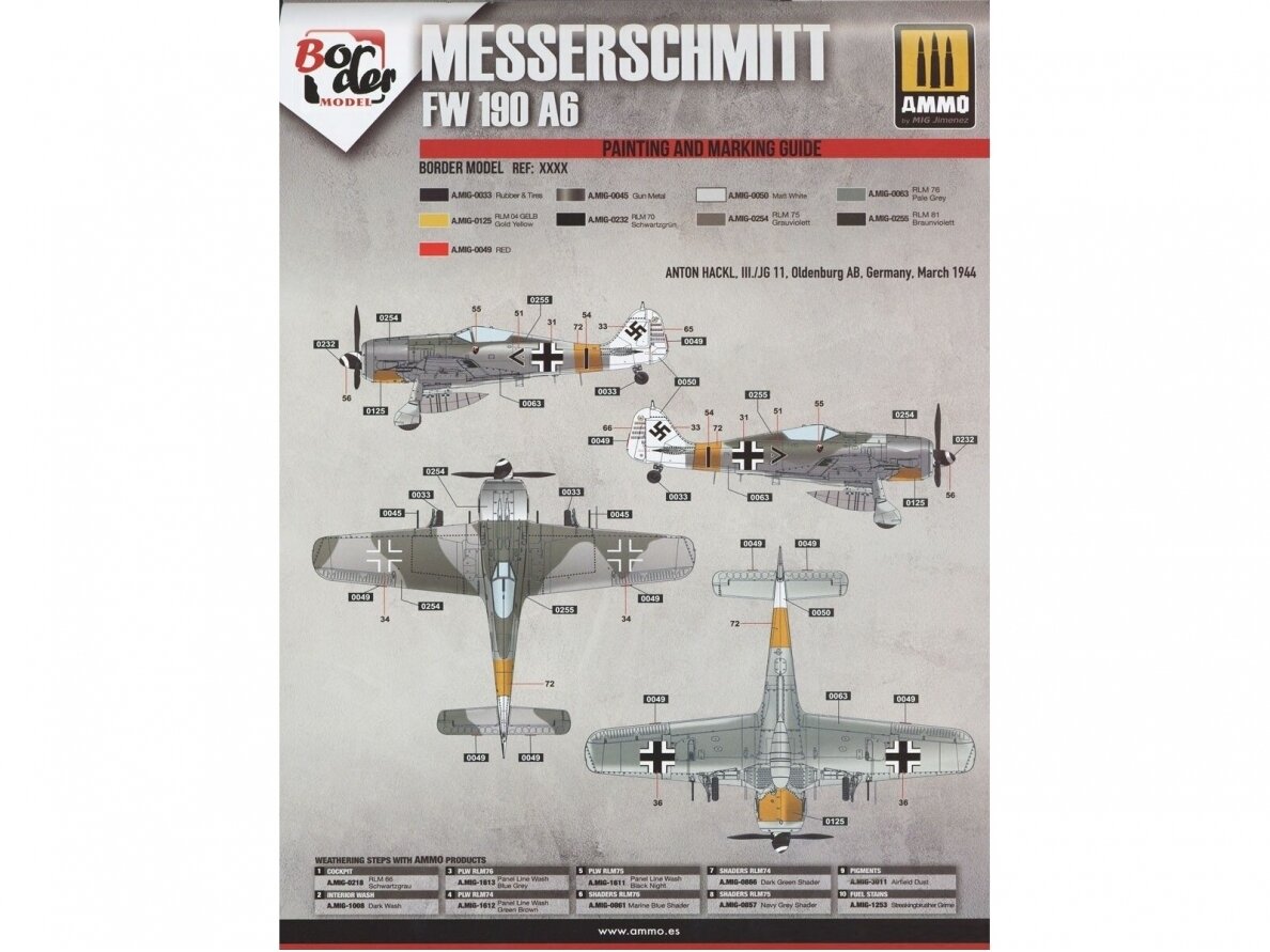 Border Model - Focke-Wulf Fw 190A-6 w/Wgr. 21 & Full engine and weapons interior, 1/35, BF-003 24 Border Model - Focke-Wulf Fw 190A-6 w/Wgr. 21 & Full engine and weapons interior, 1/35, BF-003 24