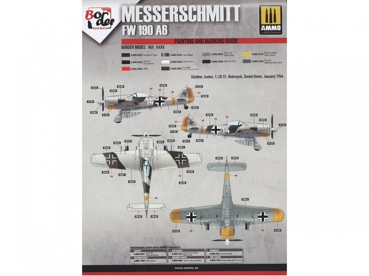 Border Model - Focke-Wulf Fw 190A-6 w/Wgr. 21 & Full engine and weapons interior, 1/35, BF-003 26 Border Model - Focke-Wulf Fw 190A-6 w/Wgr. 21 & Full engine and weapons interior, 1/35, BF-003 26