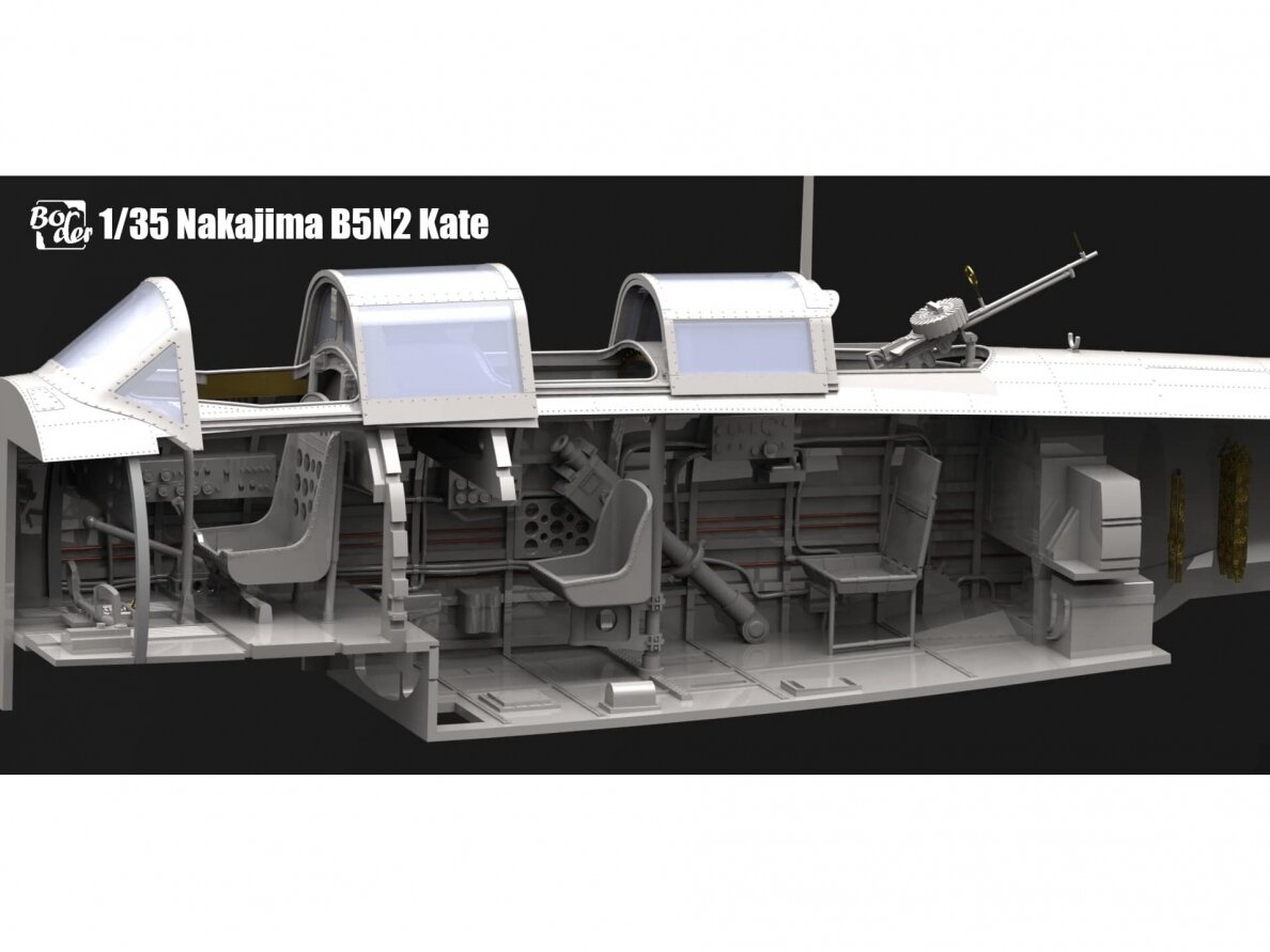 Border Model - Nakajima B5N2 Type 97 Carrier Attack Bomber "Kate" w/ Full interior, 1/35, BF-005 11 Border Model - Nakajima B5N2 Type 97 Carrier Attack Bomber "Kate" w/ Full interior, 1/35, BF-005 11