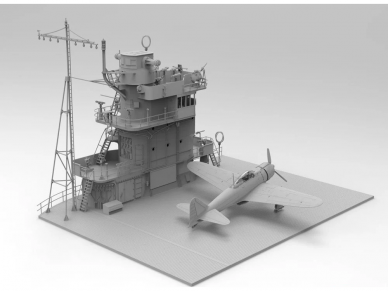 Border Model - Akagi Bridge w/ Flight Deck A6M2 Zero Fighter w/ Interior of the Engine and Weapons, 1/35, BSF-002 3