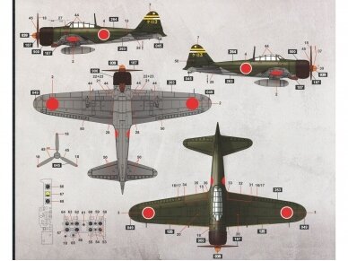 Border Model - Mitsubishi A6M2 Zero Fighter w/Interior of the Engine and Weapons, 1/35, BF-006 16 Border Model - Mitsubishi A6M2 Zero Fighter w/Interior of the Engine and Weapons, 1/35, BF-006 16