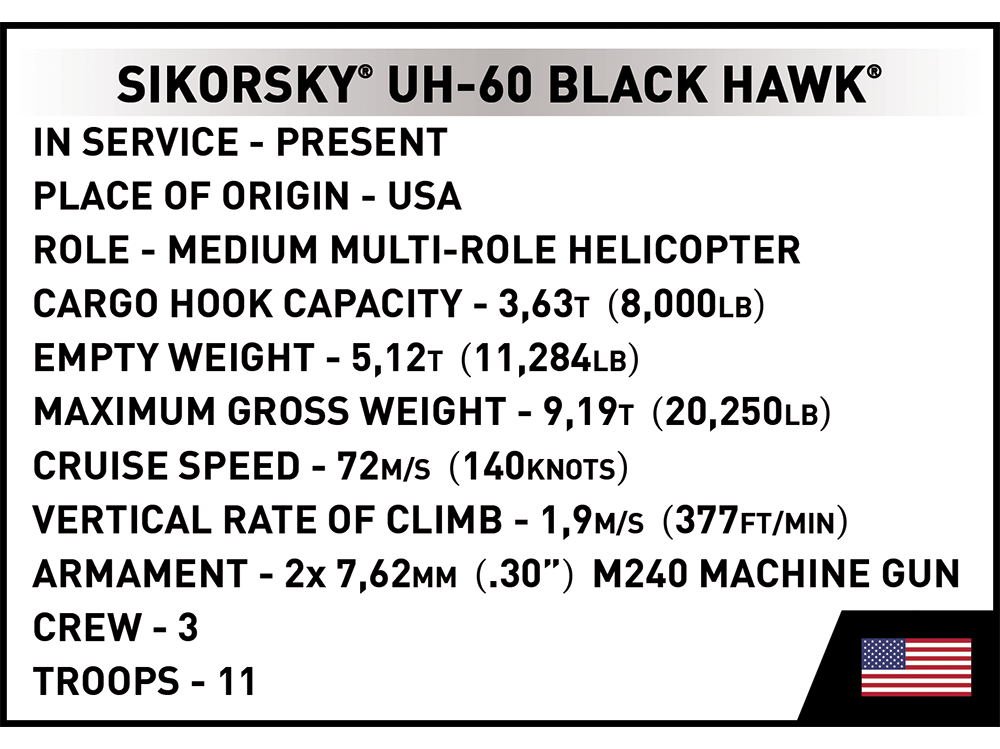 COBI - Конструктор Sikorsky UH-60 Black Hawk, 1/32, 5817 10 COBI - Конструктор Sikorsky UH-60 Black Hawk, 1/32, 5817 10
