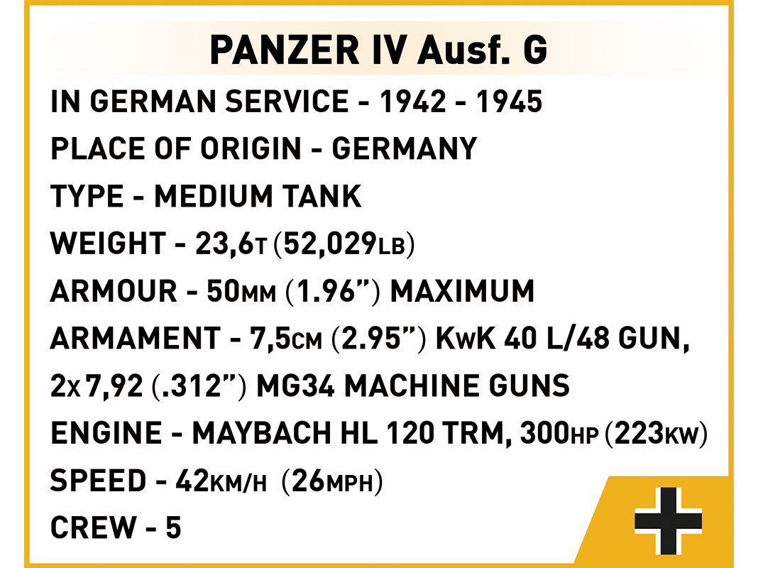 COBI - Konstruktors Panzer IV Ausf. G Company of Heroes 3, 1/35, 3045 11 COBI - Konstruktors Panzer IV Ausf. G Company of Heroes 3, 1/35, 3045 11