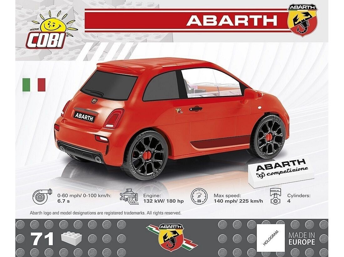 COBI - Konstruktorius Abarth 595 Competizione, 1/35, 24502 1 COBI - Konstruktorius Abarth 595 Competizione, 1/35, 24502 1