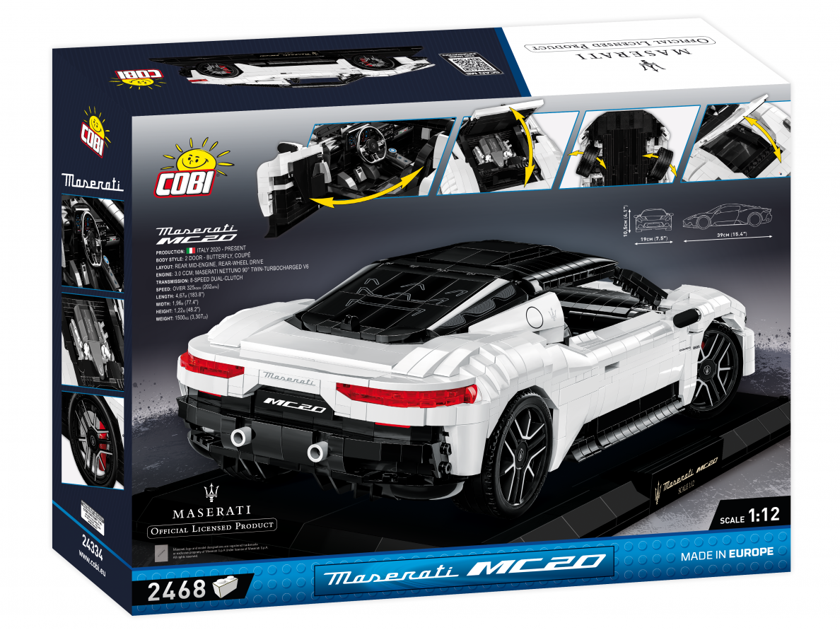 COBI - Konstruktorius Maserati MC20 - Executive Edition, 1/12, 24334 1 COBI - Konstruktorius Maserati MC20 - Executive Edition, 1/12, 24334 1