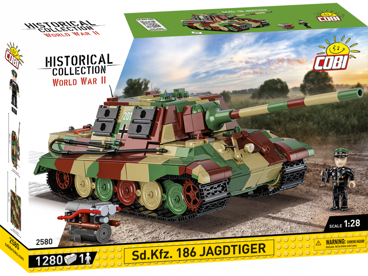 COBI - Konstruktors Sd.Kfz. 186 - Jagdtiger, 1/28, 2580 COBI - Konstruktors Sd.Kfz. 186 - Jagdtiger, 1/28, 2580