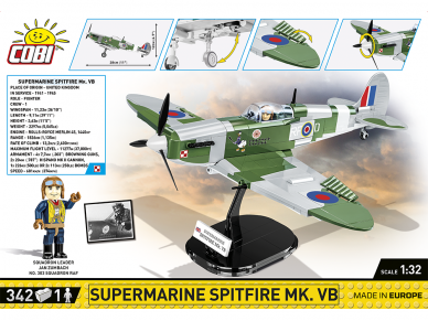 COBI - Konstruktorius Supermarine Spitfire Mk.VB, 1/32, 5725 1