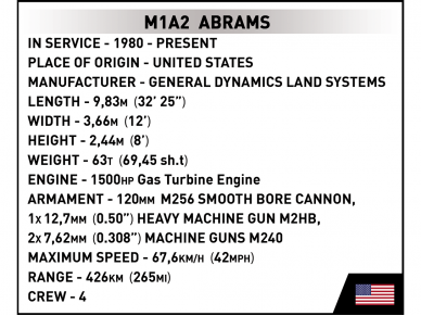 COBI - Konstruktorius M1A2 Abrams, 1/35, 2622 10