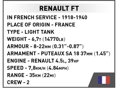 COBI - Конструктор Renault FT, 1/35, 2991 7