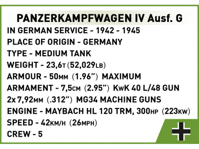 COBI - Konstruktorius Panzer IV Ausf.G, 1/29, 2546 12