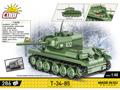 COBI - Konstruktorius T-34-85, 1/48, 2716 1