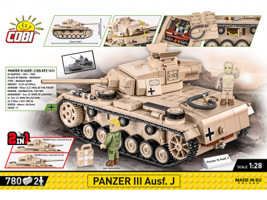 COBI - Konstruktors Panzer III Ausf. J, 1/28, 2562 1