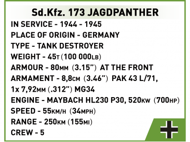 COBI - Konstruktors Sd.Kfz.173 Jagdpanther, 1/28, 2574 13