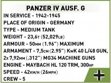 COBI - Конструктор Panzer IV Ausf.G, 1/48, 2714 6