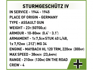 COBI - Konstruktors Sturmgeschütz IV Sd.Kfz.167, 1/28, 2576 9