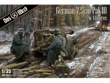 Das Werk - German 7,5cm Pak40 w/4 figures, 1/35, 35027