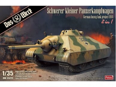 Das Werk - Schwerer kleiner Panzerkampfwagen German heavy tank project 1944 - 2 in 1, 1/35, 35019