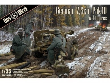 Das Werk - German 7,5cm Pak40 w/4 figures, 1/35, 35027 Das Werk - German 7,5cm Pak40 w/4 figures, 1/35, 35027