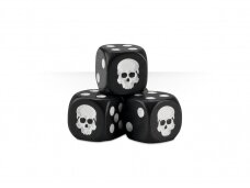 Dice Cube, BLACK (stalo žaidimų kauliukai, juodi), 65-36