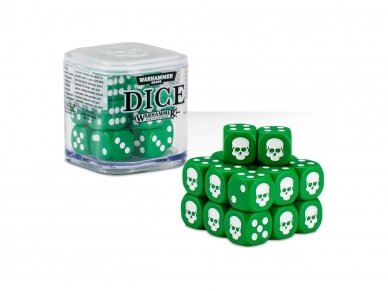 Dice Cube, GREEN (stalo žaidimų kauliukai, žali), 65-36